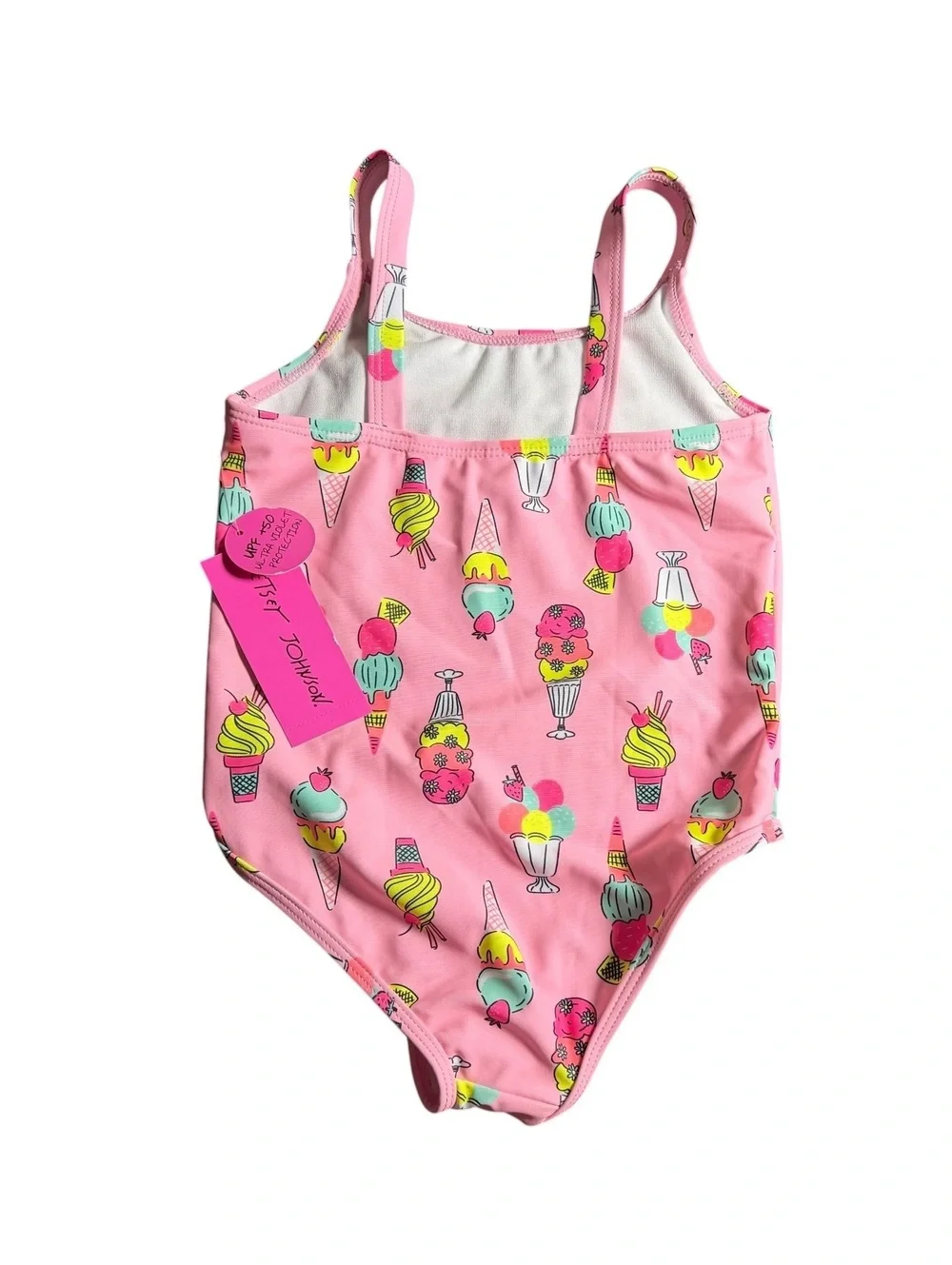 BETSEY JOHNSON toddler girls 3T ice cream print UPF50 one piece swimsuit NWT